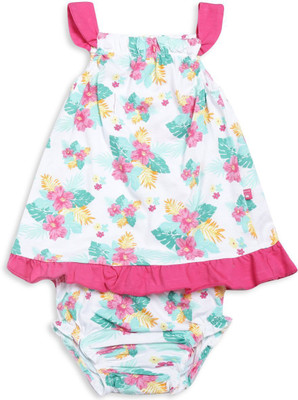 

Mini Klub Girls Midi/Knee Length Casual Dress(Pink, Sleeveless, Fuschia