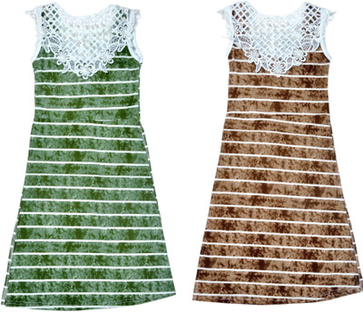 

Hey Baby Girls Midi/Knee Length Party Dress(Multicolor, Sleeveless
