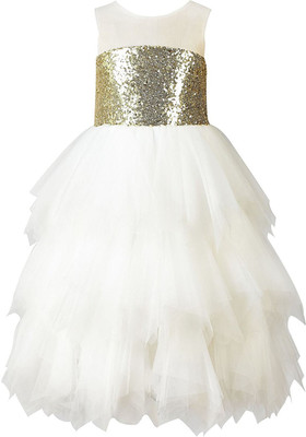 

Fairy Dolls Girls Maxi/Full Length Party Dress(White, Sleeveless, White0121