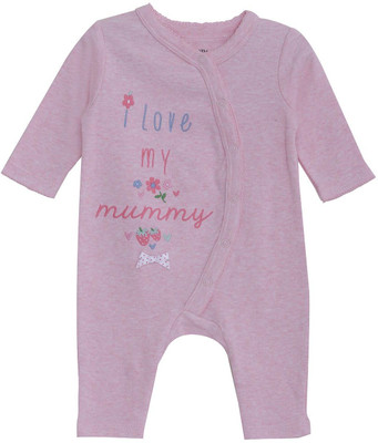 

Mini Klub Romper For Girls Printed Cotton(Pink, Pack of 1