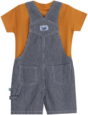 

Mini Klub Dungaree For Boys Printed Cotton(Blue, Pack of 2, Mid blue