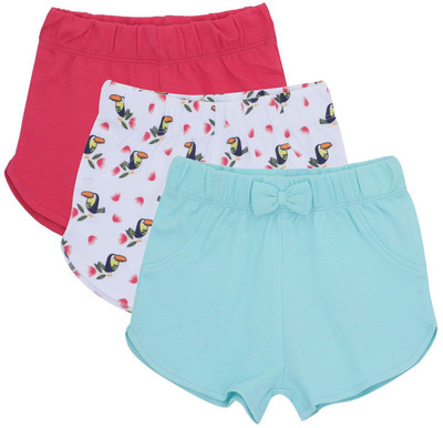 

Mini Klub Short For Girls Casual Printed Cotton(Pink, Pack of 3, Hot pink combo