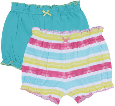 

Mini Klub Short For Girls Casual Printed Cotton(Green, Pack of 2, Green combo