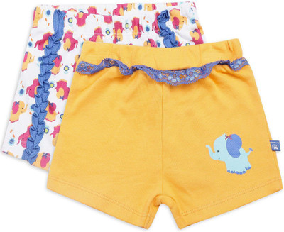 

Mini Klub Short For Girls Casual Printed Cotton(Orange, Pack of 2, Mango