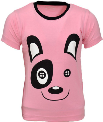 

Crux & Hunter Boys & Girls Graphic Print Cotton T Shirt(Pink, Pack of 1