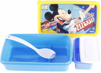 

SKI Mickey Mouse LunchBox 76 2 Containers Lunch Box(650 ml), Blue