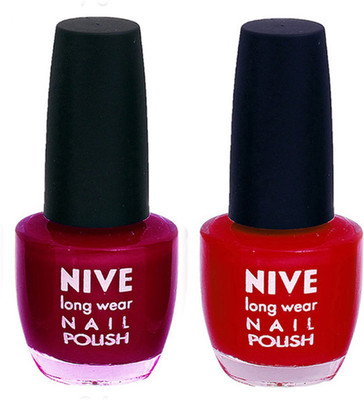 

Nive Colour Blast Nail Polish (Set of 2 Nail Polish) 1405201736 Red,Red(Pack of 2)