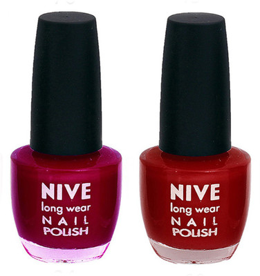 Nive Colour Blast Nail Polish (Set of 2 Nail Polish) 1405201725 Pink,Pink(Pack of 2)