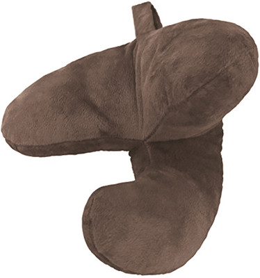 

Vinr Neck Head Chin Support Sleeping Soft & Comfortable - Washable for travel- dark brown Neck Pillow(Brown)