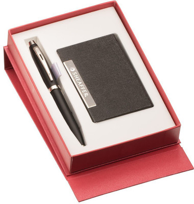 

Sheaffer 9317 Matte Black BP (Black Ink) Business Card Holder Gift Set Ball Pen(Pack of 2)
