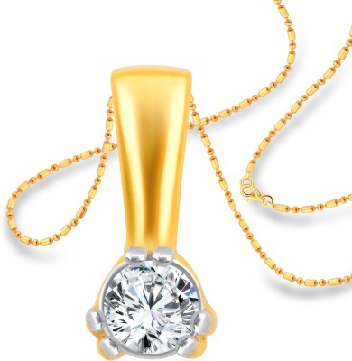 VIGHNAHARTA Elegant Solitaire Gold-plated Cubic Zirconia Alloy Pendant