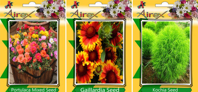 

Airex Portulaca Mixed, Gaillardia, Kochia Seed(15 per packet)