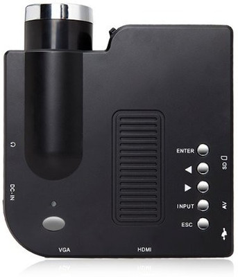 

VibeX ® Home Cinema Theater 1080P HD Multimedia USB LED AV TV VGA HDMI 40 lm LED Corded Portable Projector(Black)