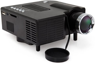 

VibeX ™ 24W Mini Multimedia LCD Image System LED with SD / USB / AV / VGA / HDMI Port 40 lm LED Corded Portable Projector(Black)