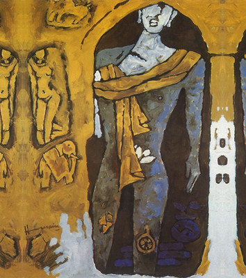 

painting mf husain HD Wallpaper on Art Paper Fine Art Print(19 inch X 13 inch, Rolled)