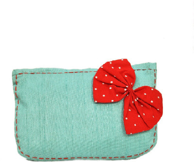 

USE ME Blue and Red, Polka Bow Pouch for Women | Multiutility | Handmade | Travel Kit | Cute Pencil Purse Cosmetic Bag(Blue, Red)
