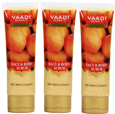 

Vaadi Herbals Face & Body Scrub with Walnut & Apricot Scrub(360 g)