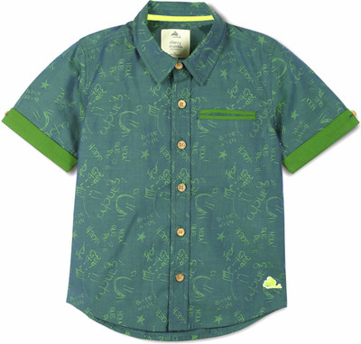 

Cherry Crumble California Boys Solid Casual Green Shirt