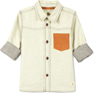

Cherry Crumble California Boys Solid Casual Grey Shirt, Light gray