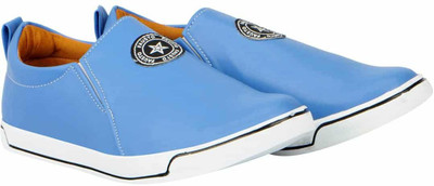 

FAUSTO Stylish Slip On Sneakers For Men(Blue, Sky blue
