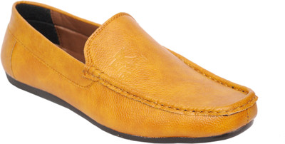 

AK traders I shoes yellow color comfort loafer Loafers For Men(Yellow
