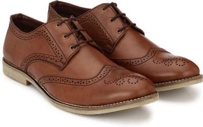 

Fentacia Brogue Derby For Men(Brown