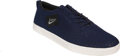 

AK traders I shoes Blue color dotted shoes Canvas Shoes For Men(Blue