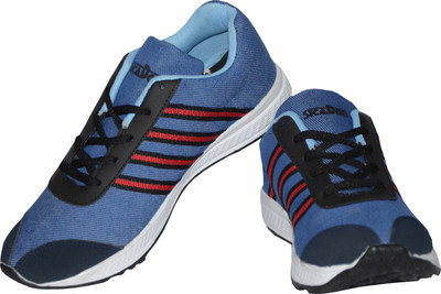 

Sicadon eFASHION Designer Striped Sports Running Shoes For Men(Blue, Black