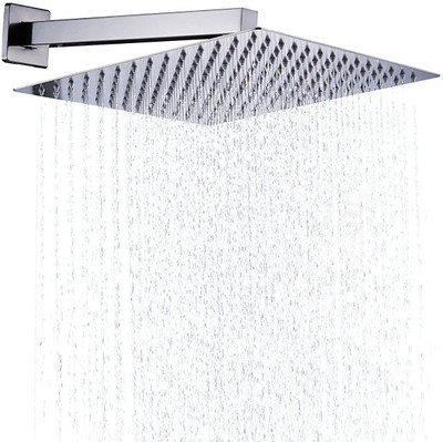 

Kitsch Ultra Thin SS Square 300mm(12"X12") Rain Shower Combo With 600mm (24") SS Shower Arm For Shower Head