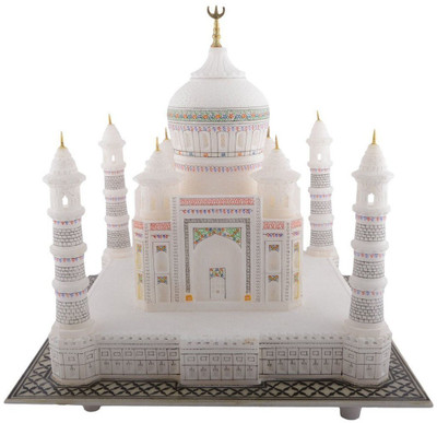 

Everest Taj mahal white marble painted handicraft gift Decorative Showpiece - 30 cm(Marble, White)