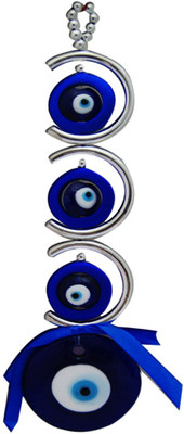 

DivyaMantra Feng Shui Evil Eye Protection Amulet Car / Wall Hanging Decorative Showpiece - 23 cm(Plastic, Blue)