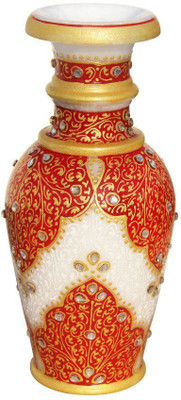 

Pooja Creation Marble Flower Vase Stoneware Vase(9 inch, Multicolor)