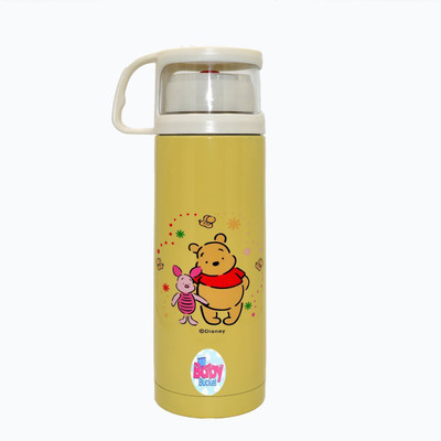 

Baby Bucket Stainless Steel Milk Thermos Flask Insulated Mug Portable Leak proof - 500 ml(Beige)