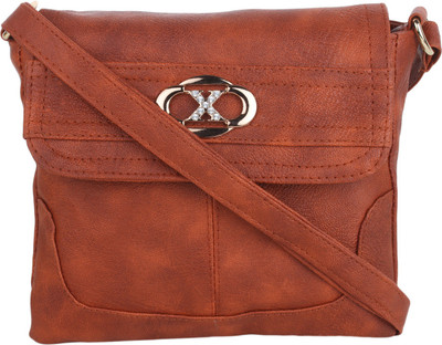 

CRAVEFORIT Girls Casual Tan PU Sling Bag