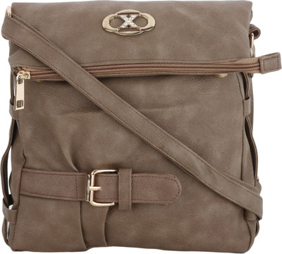

CRAVEFORIT Girls Casual Khaki PU Sling Bag