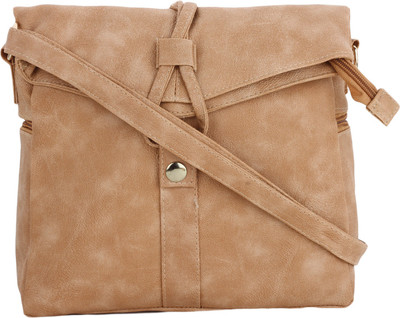 

CRAVEFORIT Girls Casual Beige PU Sling Bag