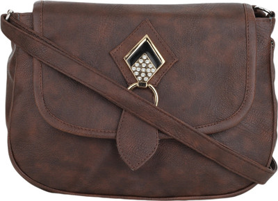 Vogue Street Girls Casual Brown PU Sling Bag