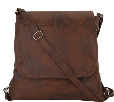 

Vogue Street Girls Casual Brown PU Sling Bag