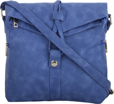 

CRAVEFORIT Women Casual Blue PU Sling Bag