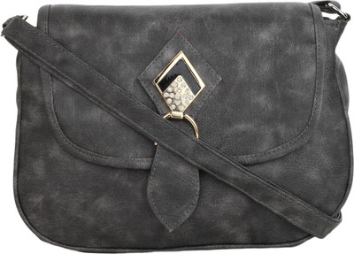 

CRAVEFORIT Girls Casual Grey PU Sling Bag