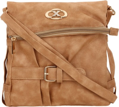 

CRAVEFORIT Girls Casual Beige PU Sling Bag