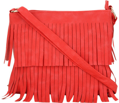 

Vogue Street Girls Casual Pink, Orange PU Sling Bag, Orange;pink