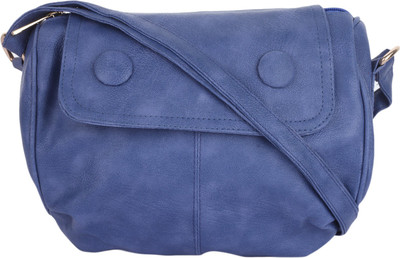 

CRAVEFORIT Girls Casual Blue PU Sling Bag