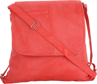 

CRAVEFORIT Girls Casual Pink, Orange PU Sling Bag, Orange;pink
