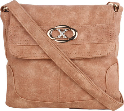 CRAVEFORIT Girls Casual Beige PU Sling Bag