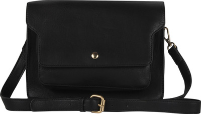 

Pink Rose Women Casual Black PU Sling Bag