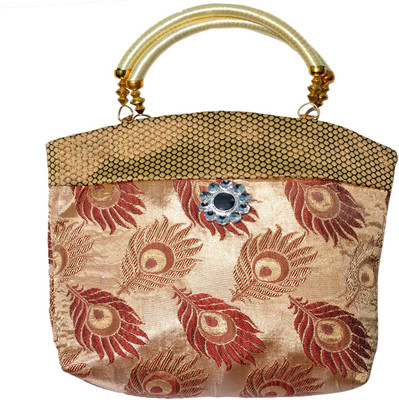

Craft Trade Women Evening/Party Beige Cotton Hand-held Bag