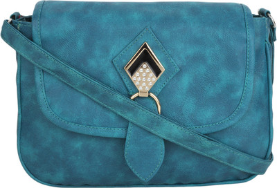 

CRAVEFORIT Girls Casual Green PU Sling Bag