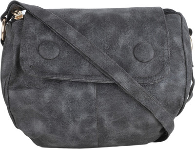 

CRAVEFORIT Girls Casual Grey PU Sling Bag