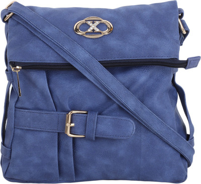 

CRAVEFORIT Girls Casual Blue PU Sling Bag